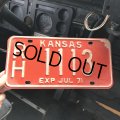 70s Vintage American License Number Plate / KANSAS RH 1113 (M852)