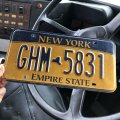 Vintage American License Number Plate / NEW YORK GHM-5831 (M862)