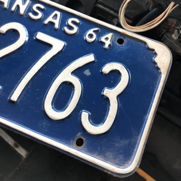 画像2: 60s Vintage American License Number Plate / KANSAS RH-2763 (M860)