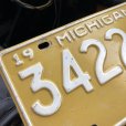 画像2: 70s Vintage American License Number Plate / MICHIGAN 3422-DX (M853) (2)