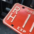 画像2: 70s Vintage American License Number Plate / KANSAS RH 1115 (M858) (2)