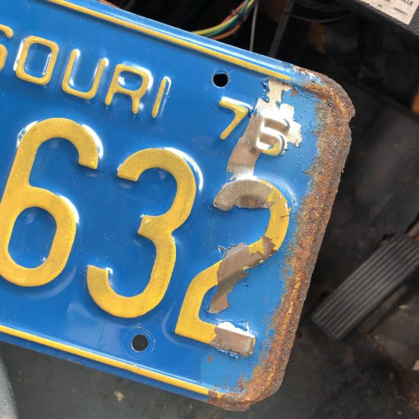 画像2: 70s Vintage American License Number Plate / MISSOURI J6T-632 (M873)