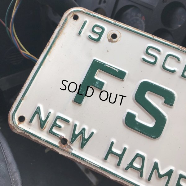 画像2: 60s Vintage American License Number Plate / NEW HAMPSHIRE FS 3 (M865)