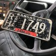 画像1: 60s Vintage American License Number Plate / KANSAS RH 1749 (M875) (1)