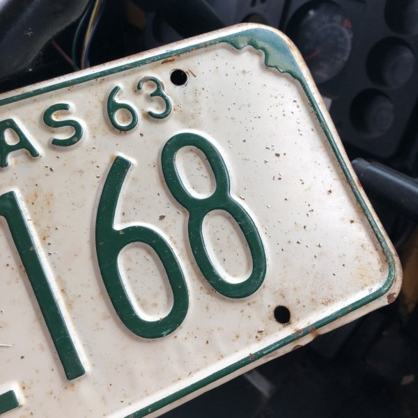 画像2: 60s Vintage American License Number Plate / KANSAS RH-2168 (M867)