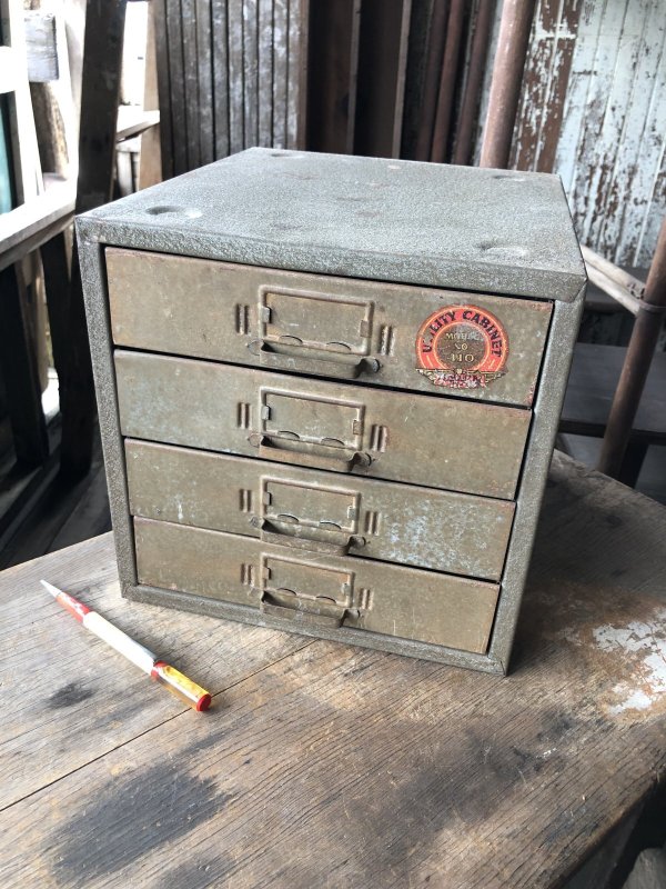 画像1: Vintage Union Chests 4 Drawer Mettal Tool Cabinet (M993) 