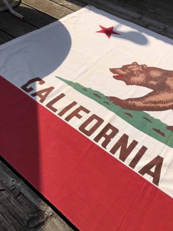 画像2: Vintage U.S.A . The Bear California Republic Cotton Flag 211x137 cm (M997) 