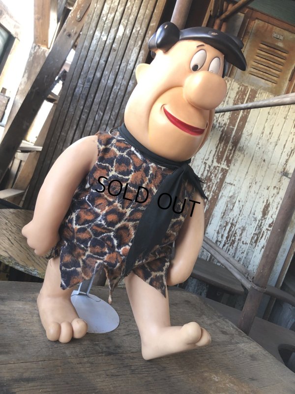 画像1: 80s Vintage Mighty Star CANADA Fred Flintstone 18” Big Size Doll (R008) 