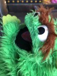 画像2: 70s Vintage Sesame Street Oscar The Grouch Hand Puppet (R010)  (2)