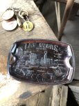 画像1: Vintage Souvenir Metal Tray Ashtray LAS VEGAS (R032) (1)