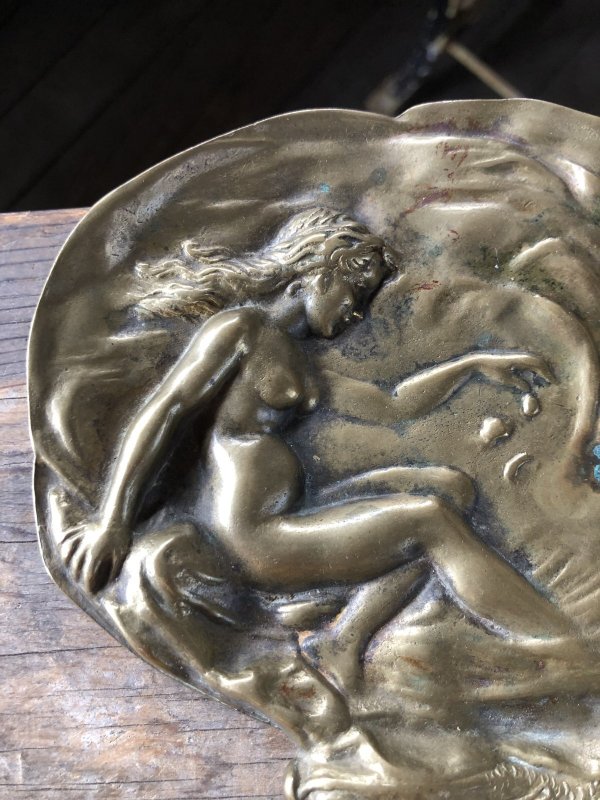 画像2: Antique Brass Tray Venus (R041)