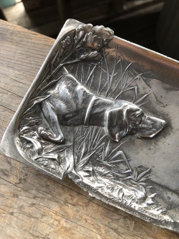 画像2: Vintage Metal Tray Hunting Dog Hound (R040)