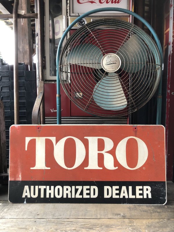 画像1: Vintage Toro Authorized Dealer Store Display Double Side Metal Sign (R048)