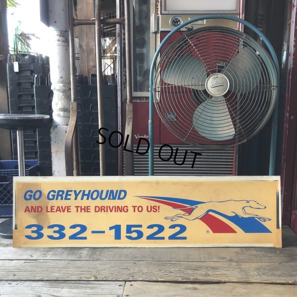 画像1: Vintage Greyhound Lines Inc Advertising Greyhound Bus Display Sign (R049)