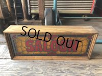 70s Vintage Light Up SALOON Stain Glass style BAR Sign (R062) 