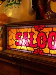 画像6: 70s Vintage Light Up SALOON Stain Glass style BAR Sign (R062) 