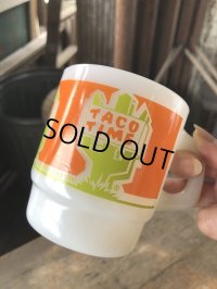 〜70s Vintage Fire King TACO TIME Mug (R074) 