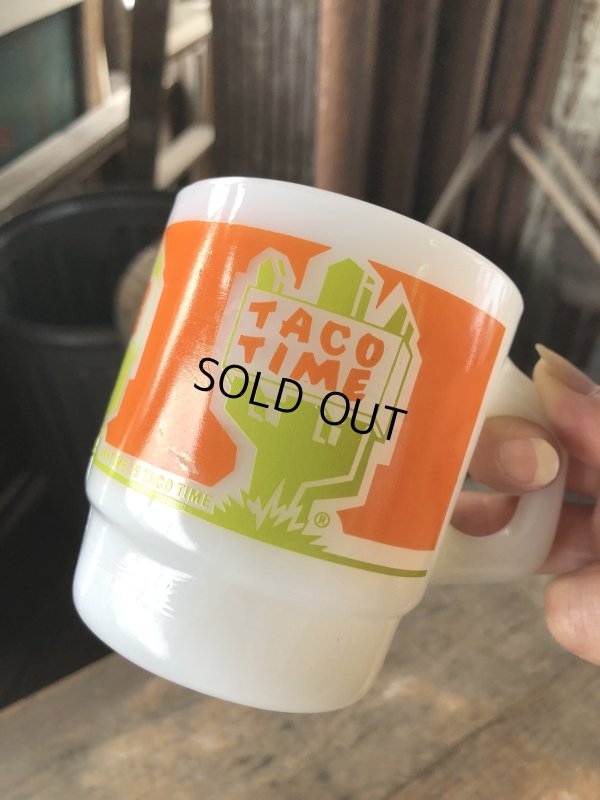 画像1: 〜70s Vintage Fire King TACO TIME Mug (R074) 