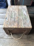 画像26: 20s Antique Wooden Crate with Rope Handles Huge! THE MILLER LOOK CO (R076) 