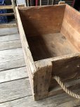 画像12: 20s Antique Wooden Crate with Rope Handles Huge! THE MILLER LOOK CO (R076) 