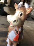 画像10: 70s Vintage Kiddie Products The First Years Red Bell Cow Rubber Squeak Doll (R125) 