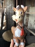 画像1: 70s Vintage Kiddie Products The First Years Red Bell Cow Rubber Squeak Doll (R125)  (1)