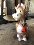 画像3: 70s Vintage Kiddie Products The First Years Red Bell Cow Rubber Squeak Doll (R125) 