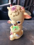 画像3: 60s Vintage Ledraplastic Cow Rubber Squeaky Doll (R126) 