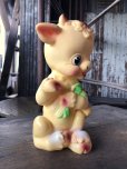 画像4: 60s Vintage Ledraplastic Cow Rubber Squeaky Doll (R126) 