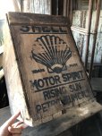 画像13: 20s Vintage Shell Motor Spirit Rising Sun Wooden Box (R136)