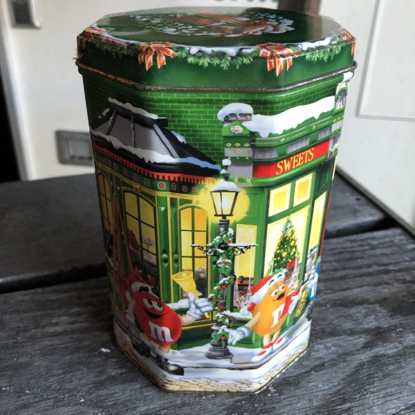 画像2: Vintage M&M's Tin Can Happy Holidays 1998 (R171) 