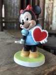 画像5: 70s Vintage Ceramic Figurine Minnie Mouse Heart (R197) 