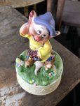 画像6: 80s Vintage Ceramic Figurine Disney Music Box Dopey (R199)