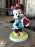 画像6: 70s Vintage Ceramic Figurine Minnie Mouse Heart (R197) 