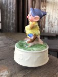 画像3: 80s Vintage Ceramic Figurine Disney Music Box Dopey (R199)