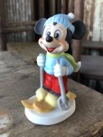 画像6: 70s Vintage Ceramic Figurine Mickey Mouse Ski (R196) 