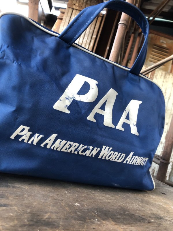 画像2: 50s Vintage PAA Pan American World Airways PAN AM Airline Bag (R205) 