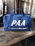 画像1: 50s Vintage PAA Pan American World Airways PAN AM Airline Bag (R205)  (1)