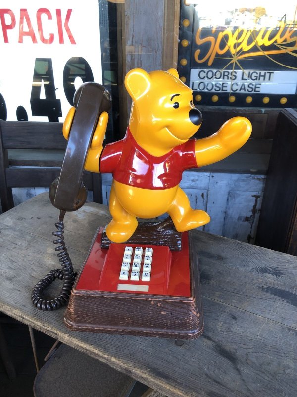 画像1: 70s Vintage Phone Winnie the Pooh (R219)