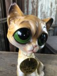 画像9: 60s GIG Vintage Big Eye Kitty Cat Ceramic Statue (R226)