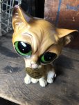 画像6: 60s GIG Vintage Big Eye Kitty Cat Ceramic Statue (R226)