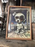 画像1: 60s GIG Vintage Big Eye Pity Puppy Art (R229) (1)