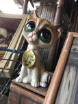 画像11: 60s GIG Vintage Big Eye Kitty Cat Ceramic Statue (R226)