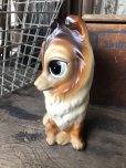 画像2: 60s GIG Vintage Big Eye Dog Ceramic Statue (R225) (2)