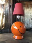 画像3: Vintage Mid-Century Hippie Smiley Happy Face Ceramic Table Lamp (R233)