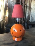 画像2: Vintage Mid-Century Hippie Smiley Happy Face Ceramic Table Lamp (R233) (2)