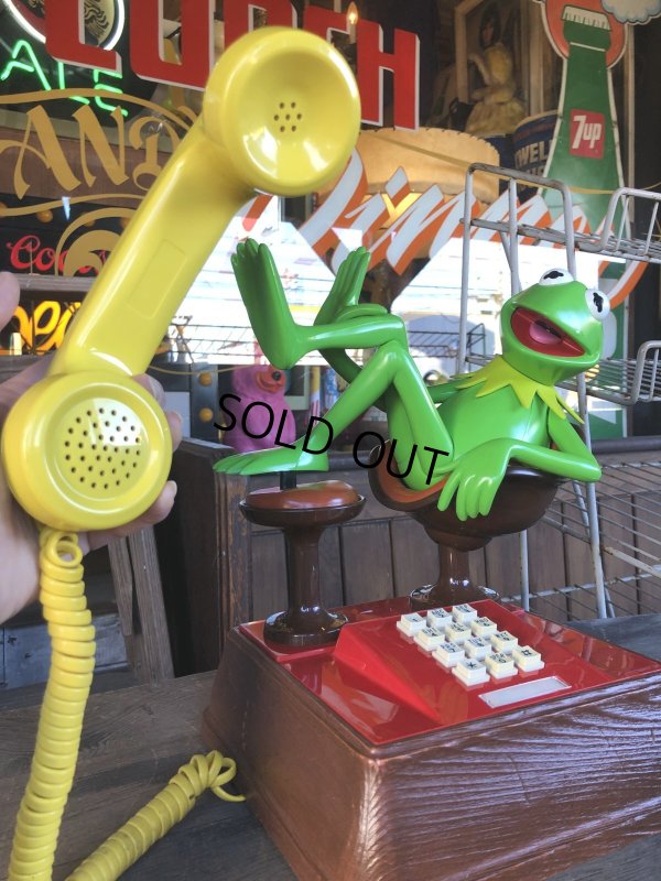 画像1: 80s Vintage The Muppets Show KERMIT THE FROG Phone (R237)