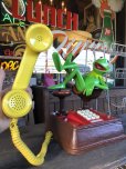 画像15: 80s Vintage The Muppets Show KERMIT THE FROG Phone (R237)