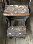 画像14: Antique Wooden Ladder Step Stool (R240)