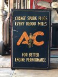 画像1: Vintage AC Spark Plugs Metal Advertising Cabinet Display Case Sign (R257) (1)